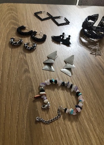 Bohem Tarzı Boncuklu Kadın Takı Seti küpe yüzük bileklik kolye - Görsel 8