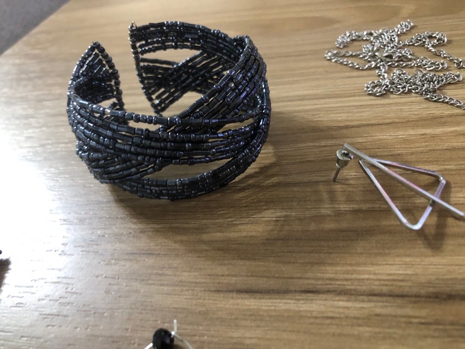 Bohem Tarzı Boncuklu Kadın Takı Seti küpe yüzük bileklik kolye - Görsel 4