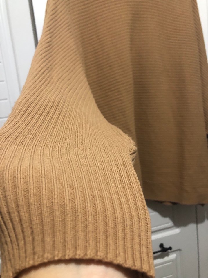 Bej Kadın Yün Triko Kazak DeFacto koton zara LCW H&M - Görsel 4