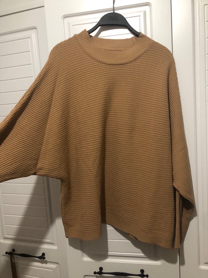 Bej Kadın Yün Triko Kazak DeFacto koton zara LCW H&M - Görsel 2