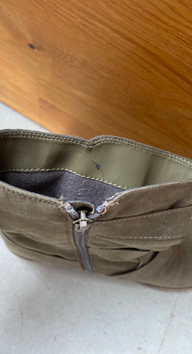 Bej Süet Tokalı Biker Kadın Bot - Görsel 3