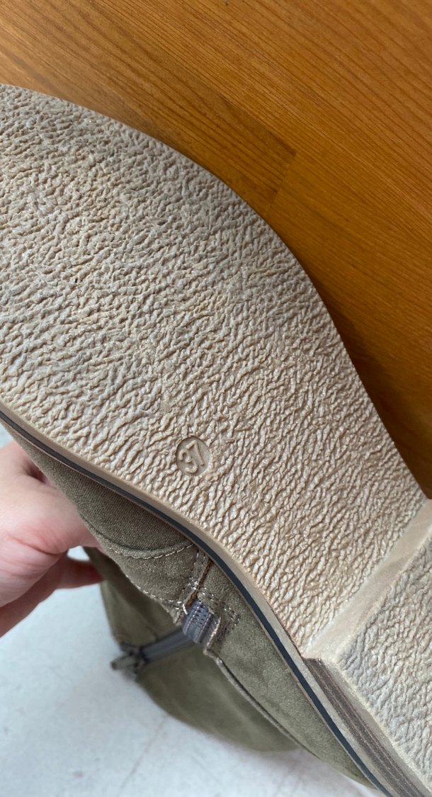 Bej Süet Tokalı Biker Kadın Bot - Görsel 2