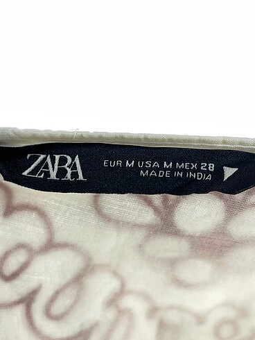 m Beden beyaz Renk Zara Mini Elbise %70 İndirimli.