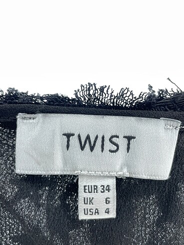 40 Beden siyah Renk Twist Kısa Elbise %70 İndirimli.