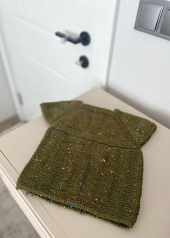 Tatlımı tatlı yandan düğmeli kız bebek yeleği - Görsel 7