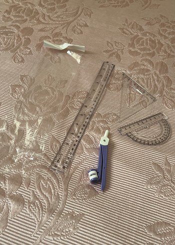 Şeffaf Cetvel ve Pergel Seti - Görsel 2