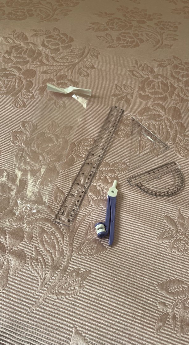 Şeffaf Cetvel ve Pergel Seti - Görsel 2