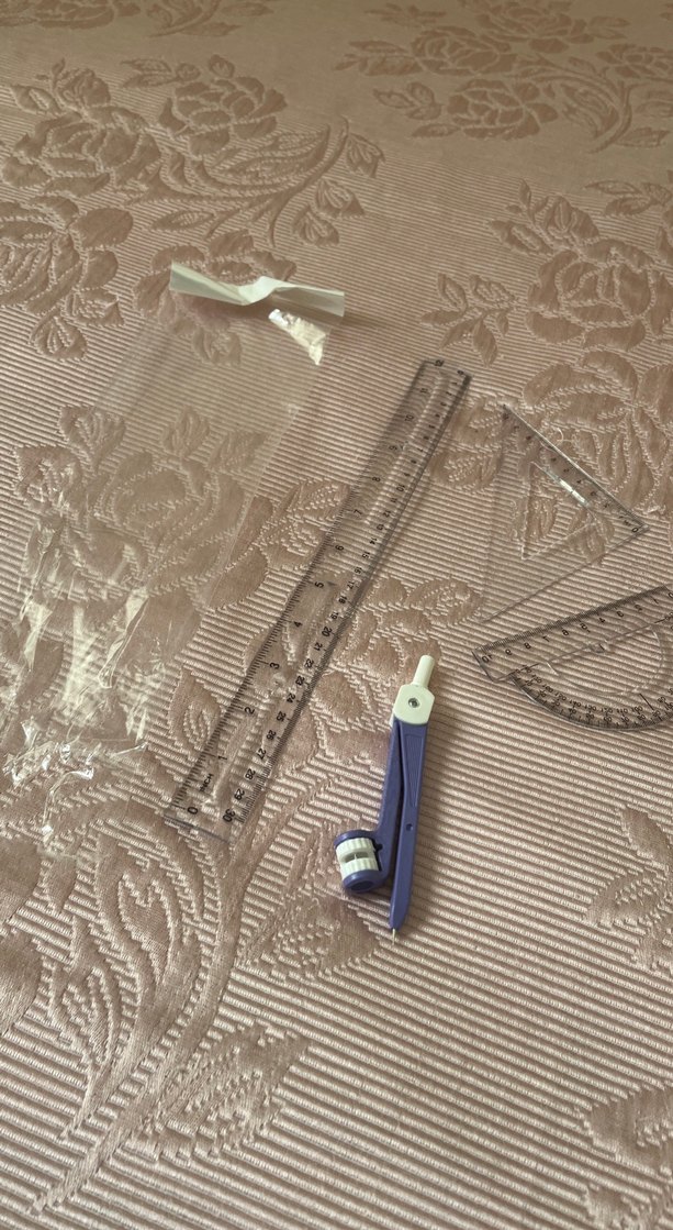 Şeffaf Cetvel ve Pergel Seti - Görsel 3