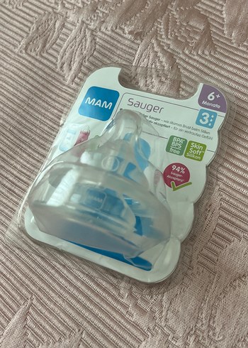 MAM Bebek Biberon Emziği 6+ Ay Mavi - Görsel 3