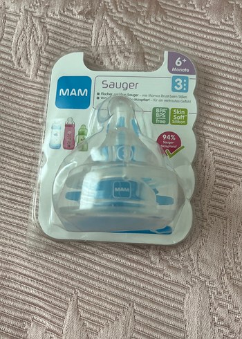 MAM Bebek Biberon Emziği 6+ Ay Mavi - Görsel 2