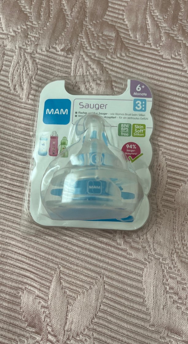 MAM Bebek Biberon Emziği 6+ Ay Mavi - Görsel 2