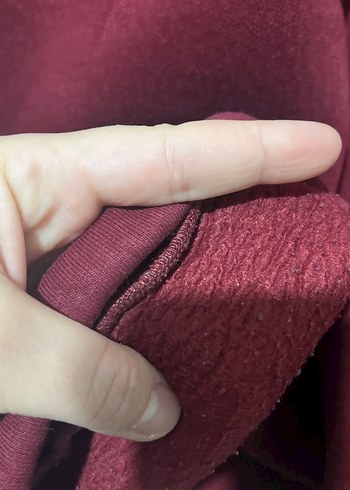 Bordo Oversize Kadın Sweatshirt - Görsel 4