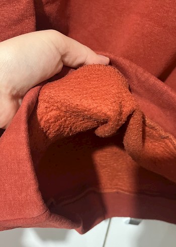 Koyu Turuncu  Kadın Sweatshirt, Salaş Kesim - Görsel 5