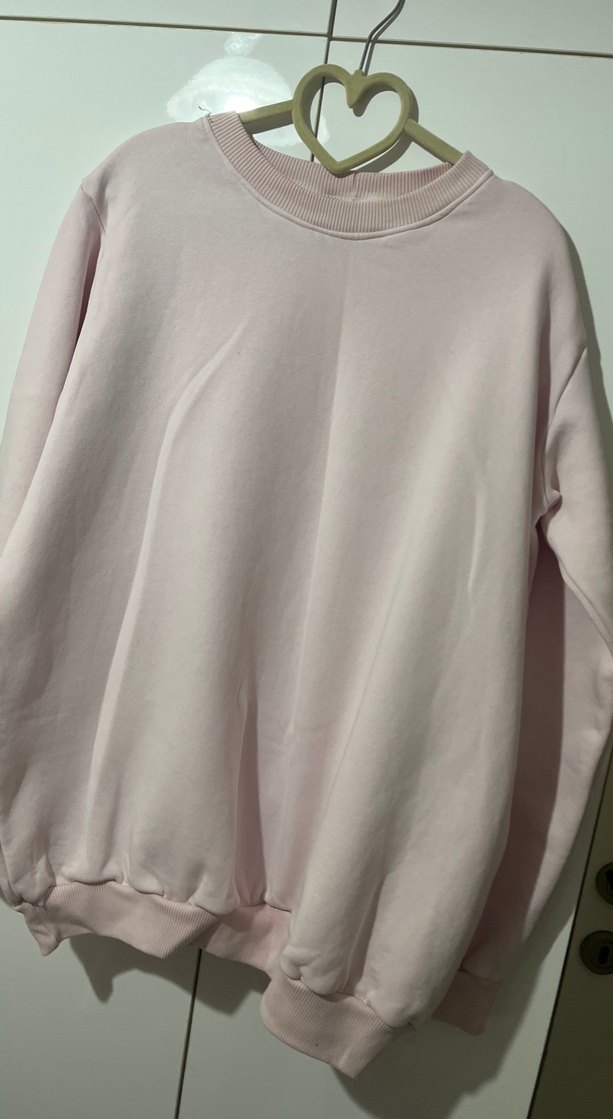 Pembe Basic Kadın Sweatshirt - Görsel 3