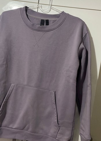 Gri Oversize Kadın Sweatshirt - Görsel 2