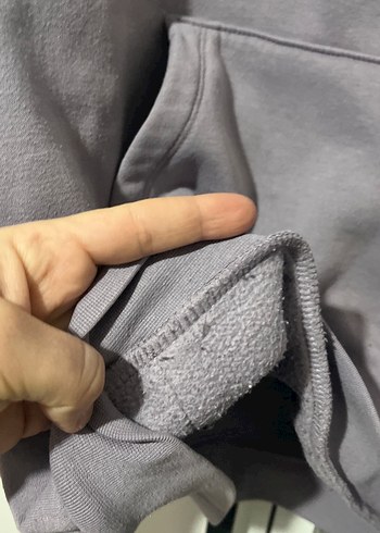 Gri Oversize Kadın Sweatshirt - Görsel 5