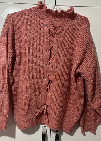 Pudra  Yumuşak Örgü Kadın Kazak - Görsel 5