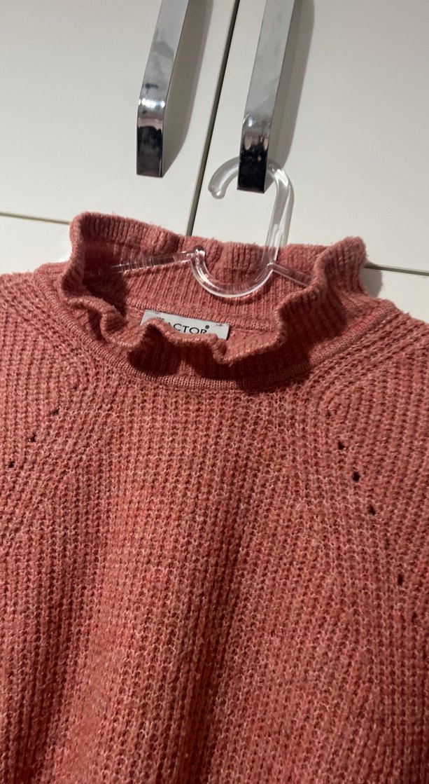 Pudra  Yumuşak Örgü Kadın Kazak - Görsel 3