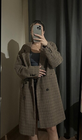 Pull & Bear Oversize astarlı kaban