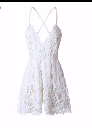 m Beden Beyaz kısa elbise