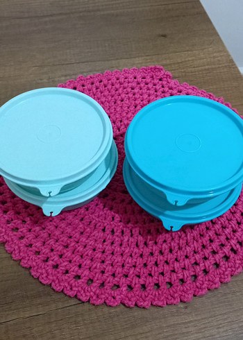 Tupperware Turkuaz Pastel Saklama Kapları Seti