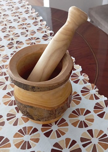 Beden Doğal Ahşap Havan Seti