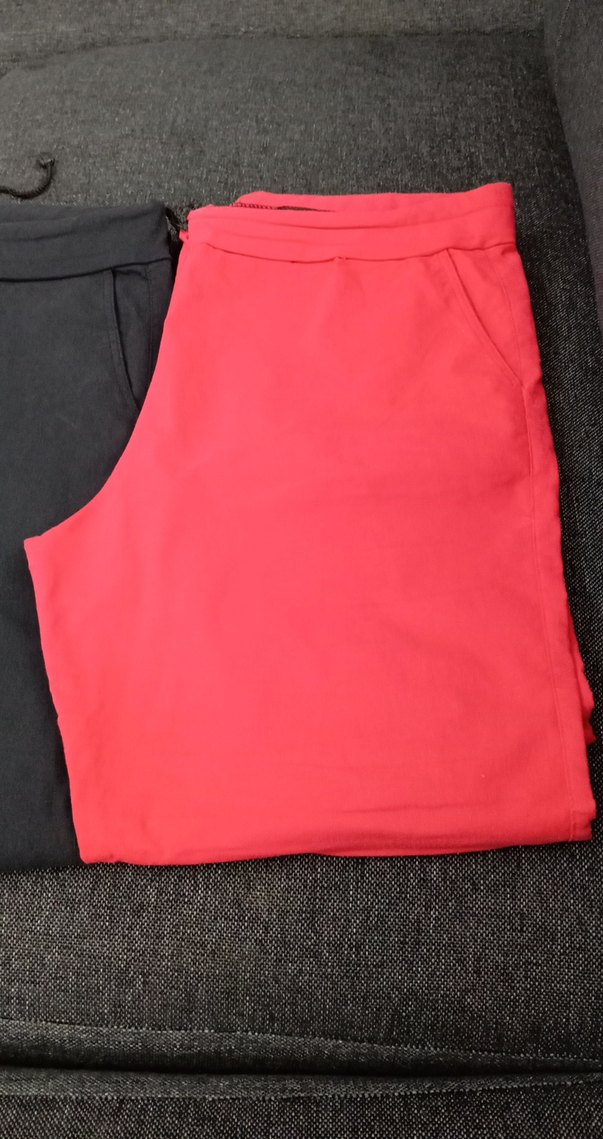 Kadın Kırmızı Mini Dar Kesim Kumaş Pantolon - Görsel 3