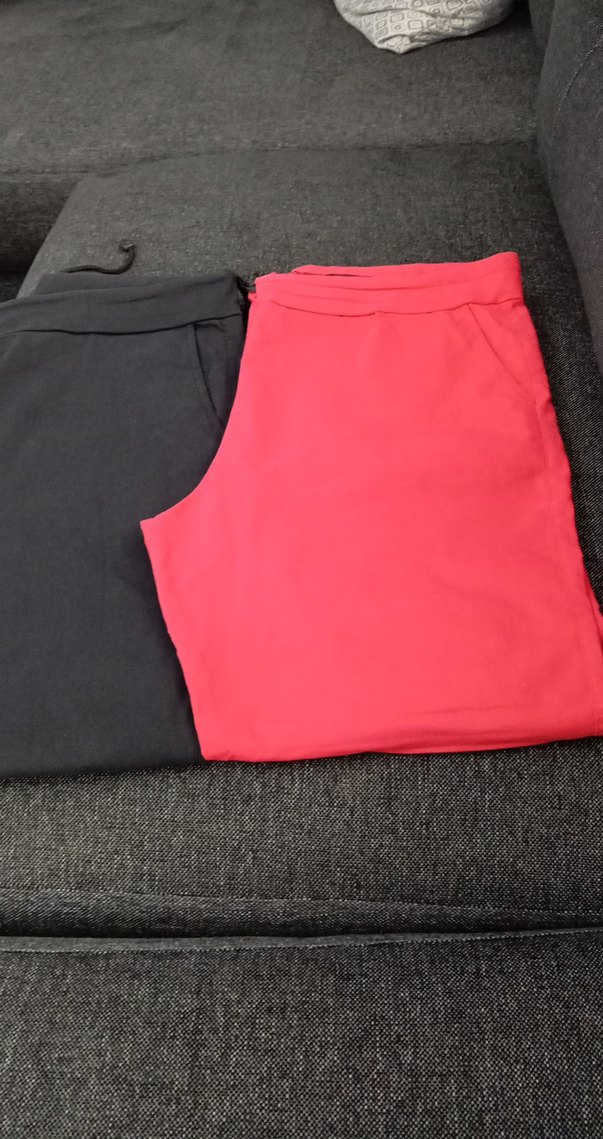 Kadın Kırmızı Mini Dar Kesim Kumaş Pantolon - Görsel 2