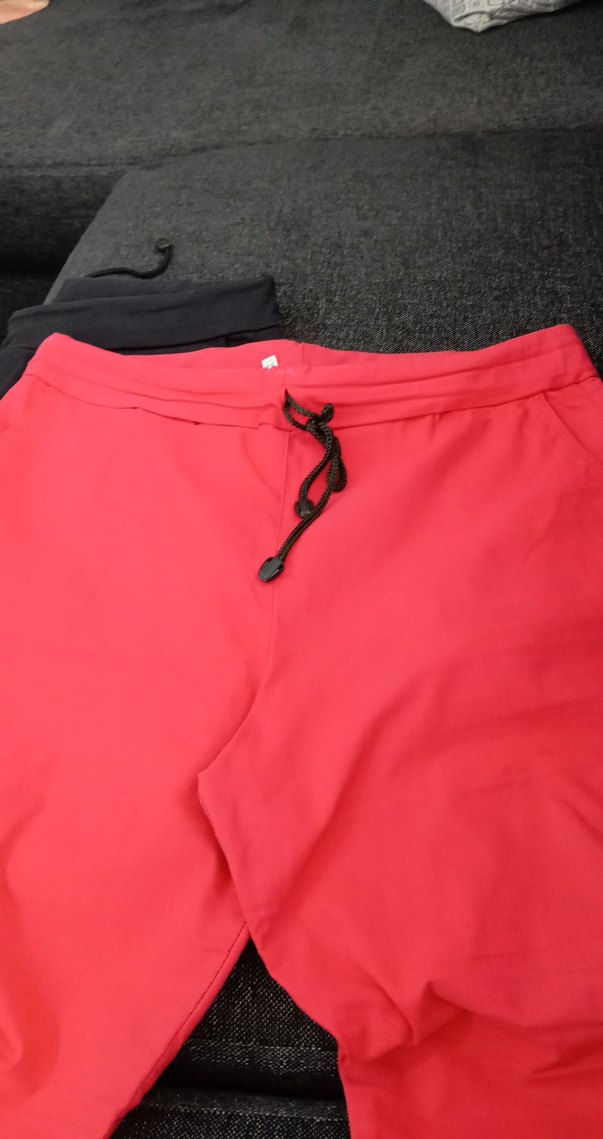 Kadın Kırmızı Mini Dar Kesim Kumaş Pantolon - Görsel 5