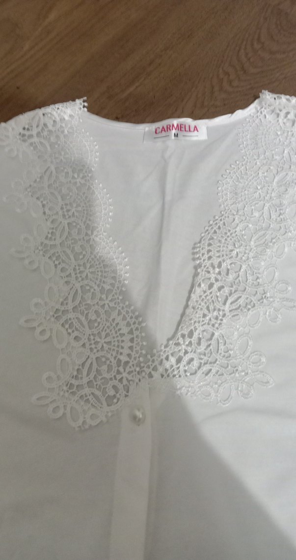 Beyaz V Yakalı gecelik set halinde - Görsel 4