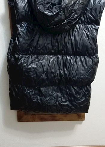 Siyah Deri Kemerli Kolsuz Mini Yelek - Görsel 5