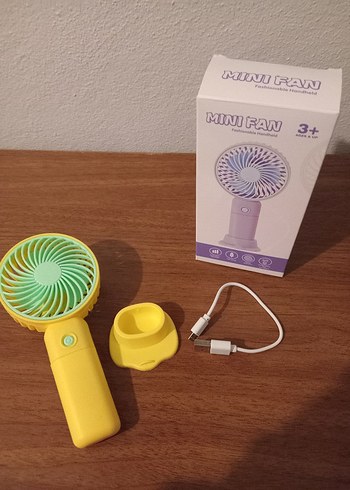 sarı Mini Taşınabilir El Vantilatörü - Görsel 4