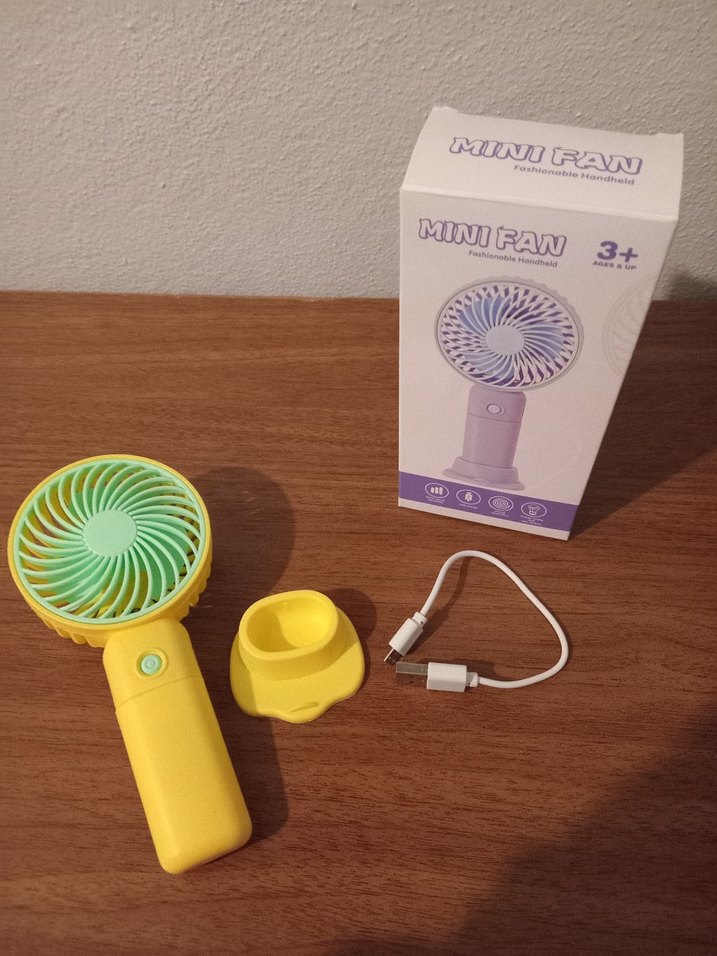 sarı Mini Taşınabilir El Vantilatörü - Görsel 4