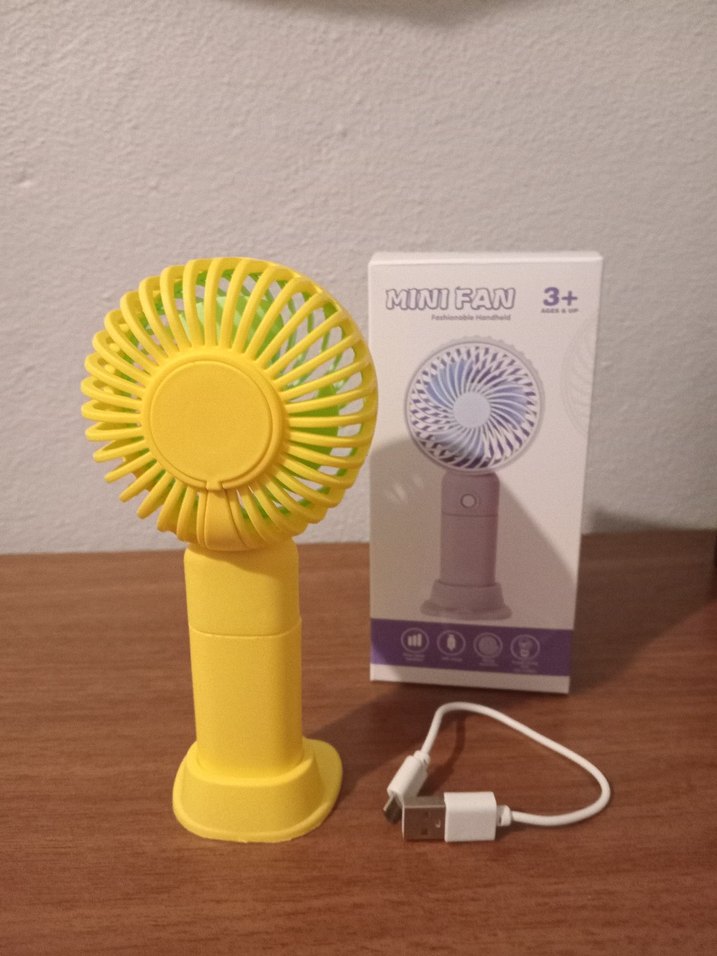 sarı Mini Taşınabilir El Vantilatörü - Görsel 5