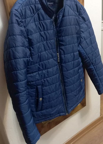 Erkek Mavi Kapitone Fermuarlı Mont - Görsel 4