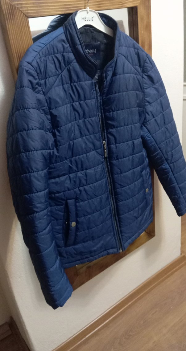 Erkek Mavi Kapitone Fermuarlı Mont - Görsel 4