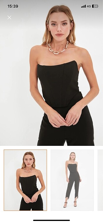 Siyah crop astarlı dokuma korse büstiyer
