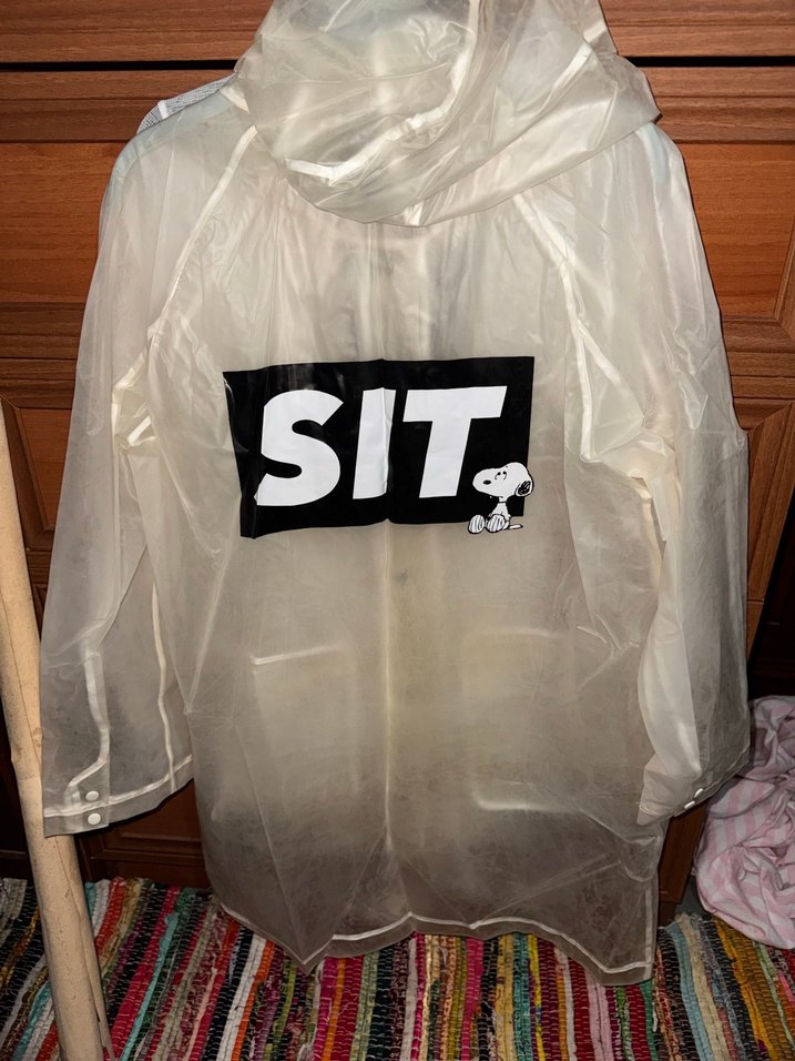 Zara Beyaz Şeffaf Midi Yağmurluk Kapüşonlu - Görsel 4