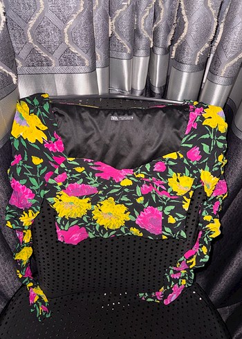 Çiçek Desenli Mini Street Wear Büstiyer - Görsel 4