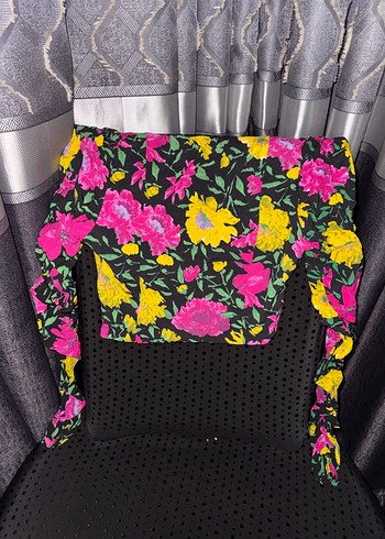 Çiçek Desenli Mini Street Wear Büstiyer - Görsel 3