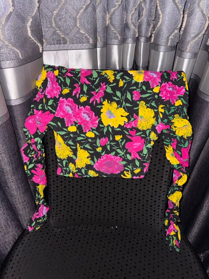 Çiçek Desenli Mini Street Wear Büstiyer - Görsel 3