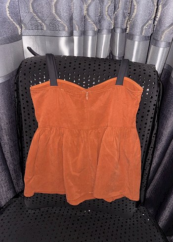 Kahverengi Süet Askısız Kız Yeleği - Görsel 3