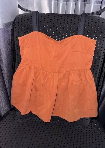 Kahverengi Süet Askısız Kız Yeleği - Görsel 4