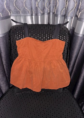 Kahverengi Süet Askısız Kız Yeleği - Görsel 2