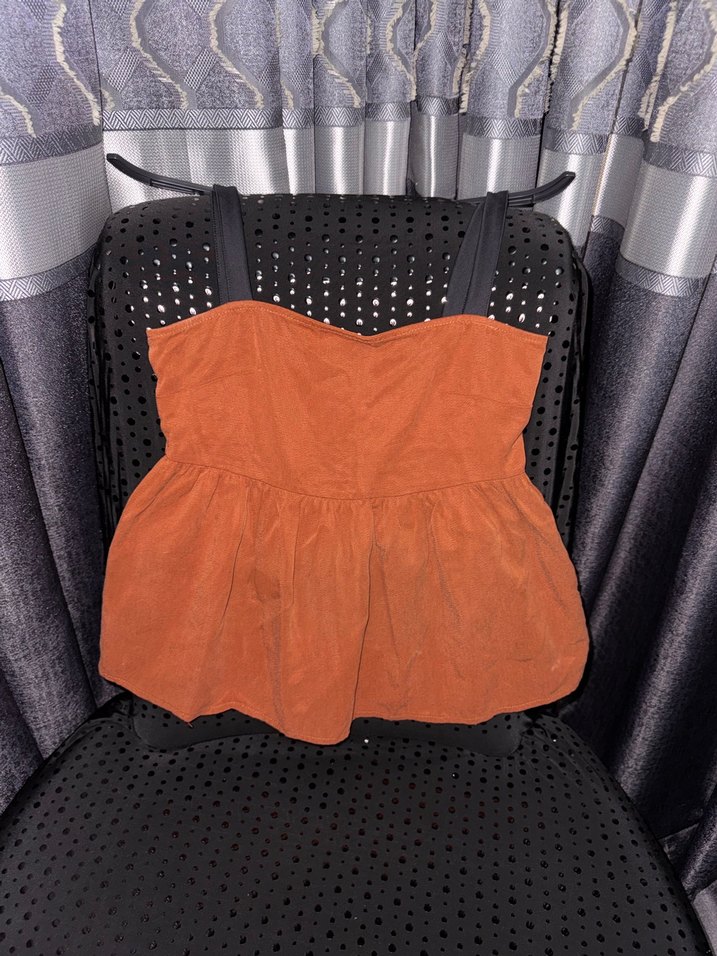 Kahverengi Süet Askısız Kız Yeleği - Görsel 2