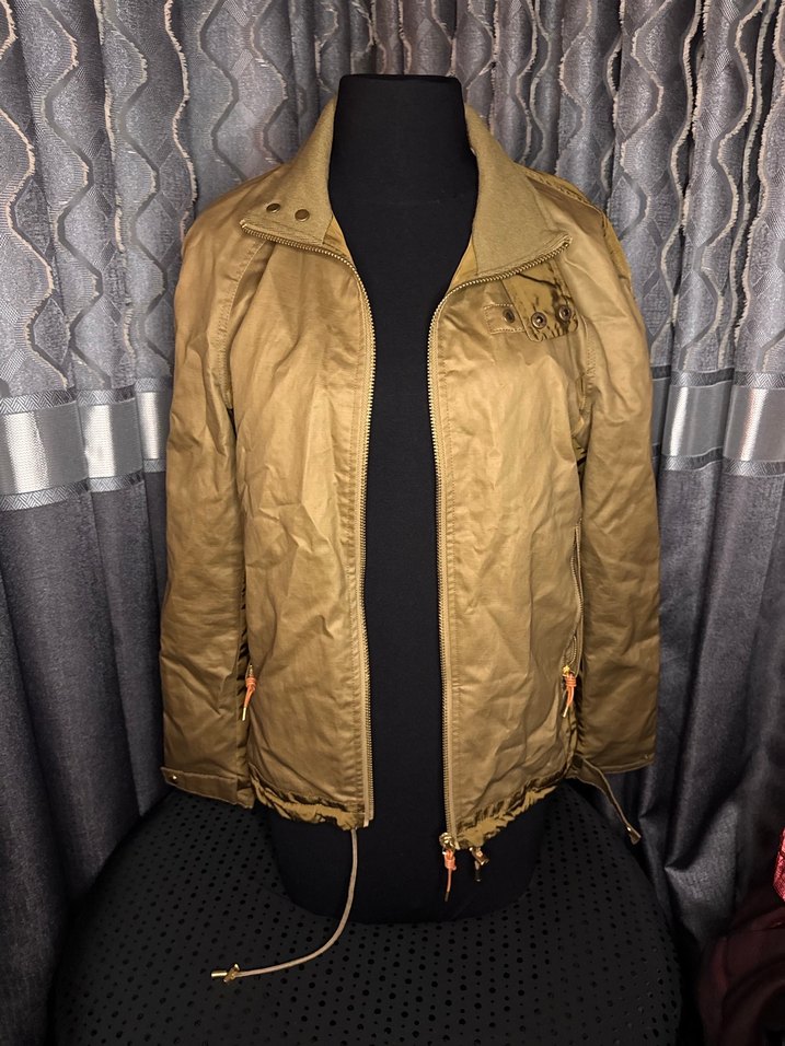 Bej Fermuarlı Kadın ERKEK  Ceket - Görsel 2