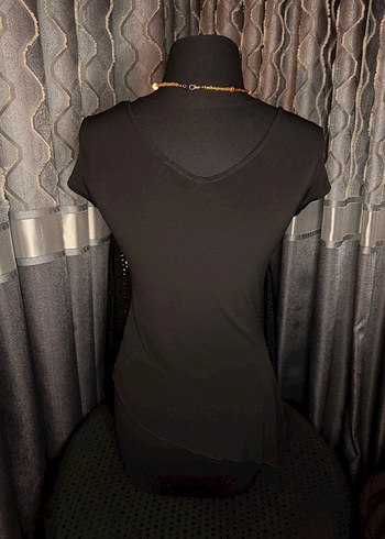 Siyah V Yaka Hamile Uzun Bluz - Görsel 6