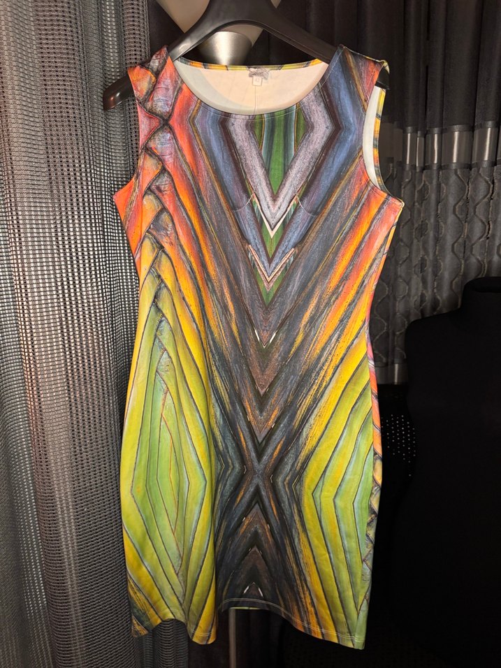 Kadın Çok Renkli Pilili V Yakalı Uzun Elbise - Görsel 2