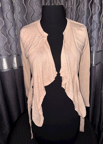 Koton Bej Kadın Süet Salaş Hırka - Görsel 8