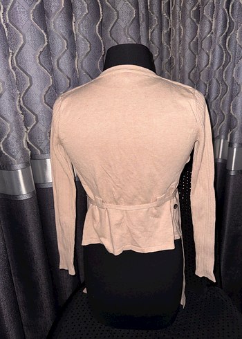 Koton Bej Kadın Süet Salaş Hırka - Görsel 4